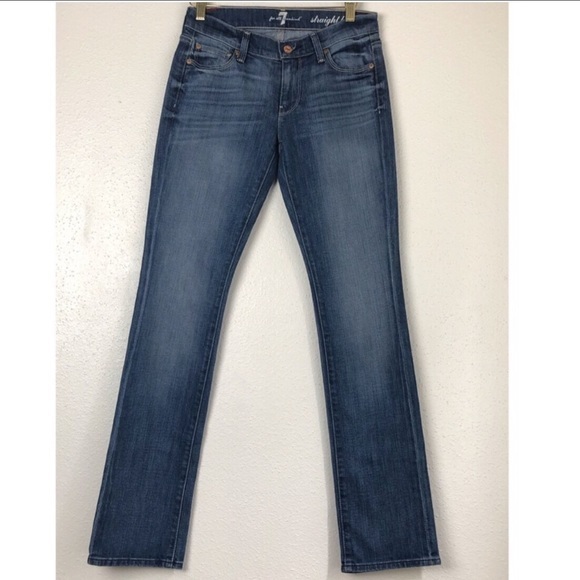 7 FOR ALL MANKIND  STRAIGHT LEG JEAN NWOT 25 - Picture 2 of 6